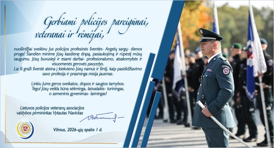 Sveikinimas Policijos – Angelų sargų dienos proga